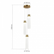 Подвесной светильник ST-Luce Champagne SL6236.303.03 цвет плафона/подвески Прозрачный, цвет арматуры Латунь-3
