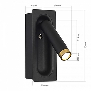 Бра ST-Luce PAR1LLA SL6238.401.01 цвет плафона/подвески Латунь, Черный, цвет арматуры Черный-9