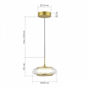 Подвесной светильник ST-Luce FR1TTELA SL6239.203.01 цвет плафона/подвески Прозрачный, цвет арматуры Золото-5