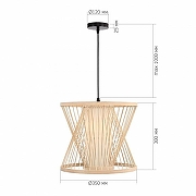 Подвесной светильник ST-Luce ALMA SL6241.503.01 цвет плафона/подвески Белый, Коричневый, цвет арматуры Черный-6