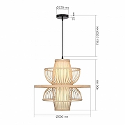 Подвесной светильник ST-Luce ALMA SL6241.513.01 цвет плафона/подвески Белый, Коричневый, цвет арматуры Черный-7