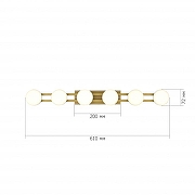Накладной светильник ST-Luce MONRO SL6610.201.06 цвет плафона/подвески Белый, цвет арматуры Золото-4