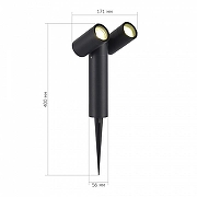 Ландшафтный светильник ST-Luce Ecollo SL9011.405.02 цвет плафона/подвески Черный, цвет арматуры Черный-4