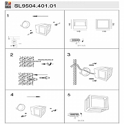 Накладной светильник ST-Luce Alceno SL9504.401.01 цвет плафона/подвески Белый, цвет арматуры Черный-4