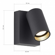 Светильник на штанге ST-Luce Deck SL9515.701.01 цвет плафона/подвески Серый, цвет арматуры Серый-5