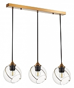 Подвесной светильник EVOLUCE Satturo SLE103103-03 цвет плафона/подвески Прозрачный, цвет арматуры Золото