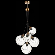 Подвесной светильник EVOLUCE Satturo SLE103103-06 цвет плафона/подвески Прозрачный, цвет арматуры Золото-3