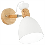 Бра EVOLUCE Balcamo SLE103801-01 цвет плафона/подвески Белый, цвет арматуры Коричневый-1