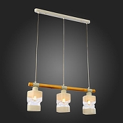 Подвесной светильник EVOLUCE Ab1r1tto SLE114503-03 цвет плафона/подвески Белый, Прозрачный, цвет арматуры Белый, Коричневый-3