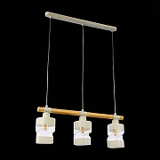 Подвесной светильник EVOLUCE Ab1r1tto SLE114503-03 цвет плафона/подвески Белый, Прозрачный, цвет арматуры Белый, Коричневый-5