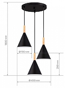 Подвесной светильник EVOLUCE Arket SLE1255-423-03 цвет плафона/подвески Черный, цвет арматуры Черный-4