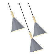 Подвесной светильник EVOLUCE Arket SLE1255-433-03 цвет плафона/подвески Серый, цвет арматуры Черный-2