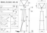 Торшер с полкой ST-Luce Menola SLE302.405.01 цвет плафона/подвески Бежевый, цвет арматуры Коричневый-11