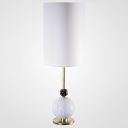 Настольная лампа Imperiumloft Marble Ball sn009 цвет плафона/подвески Белый, цвет арматуры Белый, Латунь, Синий
