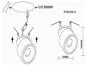 Встраиваемый светильник ST-Luce ST652 ST652.538.12 цвет плафона/подвески Белый, цвет арматуры Белый-5
