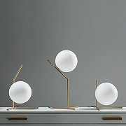 Настольная лампа Imperiumloft STEM TAB STEM-TAB01 цвет плафона/подвески Белый, цвет арматуры Латунь-6