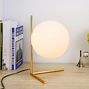 Настольная лампа Imperiumloft STEM TAB STEM-TAB01 цвет плафона/подвески Белый, цвет арматуры Латунь-8