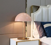 Настольная лампа TopDecor Stratus Stratus T1 27 цвет плафона/подвески Розовый, цвет арматуры Золото-1