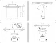 Встраиваемый светильник Ambrella Light TA TA1431 цвет плафона/подвески Белый, цвет арматуры Белый-7
