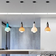 Подвесной светильник Imperiumloft TIRIL tiril01 цвет плафона/подвески Голубой, цвет арматуры Черный-3