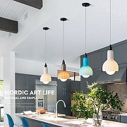 Подвесной светильник Imperiumloft TIRIL tiril01 цвет плафона/подвески Голубой, цвет арматуры Черный-4