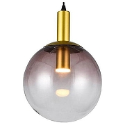 Подвесной светильник TopLight Gwendolyn TL1217H-01GD цвет плафона/подвески Янтарный, цвет арматуры Золото, Черный