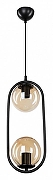 Подвесной светильник TopLight Kerrie TL1609H-02BK цвет плафона/подвески Янтарный, цвет арматуры Бронза-1