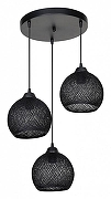 Подвесной светильник TopLight Lizbeth TL1612R-03BK цвет плафона/подвески Черный, цвет арматуры Черный