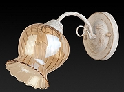 Бра TopLight Miranda TL5690D-01WG цвет плафона/подвески Янтарный, цвет арматуры Белый-1