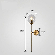Бра TopDecor Tobias Tobias A1 00 цвет плафона/подвески Прозрачный, цвет арматуры Латунь-2