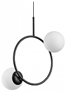 Подвесной светильник Lampit LEDO TP 2022-2 BK цвет плафона/подвески Белый, цвет арматуры Черный