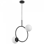 Подвесной светильник Lampit LEDO TP 2022-2 BK цвет плафона/подвески Белый, цвет арматуры Черный-1