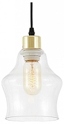 Подвесной светильник Lampit KAMO TP 2051-1 GD цвет плафона/подвески Прозрачный, цвет арматуры Золото