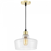 Подвесной светильник Lampit KAMO TP 2053-1 GD цвет плафона/подвески Прозрачный, цвет арматуры Золото-1