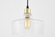 Подвесной светильник Lampit KAMO TP 2053-1 GD цвет плафона/подвески Прозрачный, цвет арматуры Золото-2