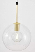 Подвесной светильник Lampit DUKKA TP 2055-1 GD цвет плафона/подвески Прозрачный, цвет арматуры Золото-3