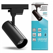 Светильник на штанге Gauss Track Light TR062 цвет плафона/подвески Черный, цвет арматуры Черный-1