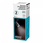 Светильник на штанге Gauss Track Light TR062 цвет плафона/подвески Черный, цвет арматуры Черный-2