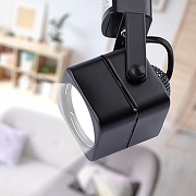 Светильник на штанге Эра TR10-GU10 BK цвет плафона/подвески Черный, цвет арматуры Черный-7