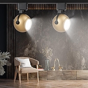 Светильник на штанге Эра TR35-GU10 MG цвет плафона/подвески Золото, цвет арматуры Черный-5