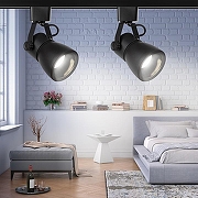 Светильник на штанге Эра TR38-GU10 BK цвет плафона/подвески Черный, цвет арматуры Черный-5