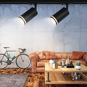 Светильник на штанге Эра TR52 - GU10 BK цвет плафона/подвески Черный, цвет арматуры Черный-5