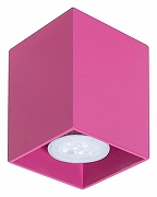 Накладной светильник TopDecor Tubo8 SQ Tubo8 SQ P1 28 цвет плафона/подвески Розовый, цвет арматуры Розовый
