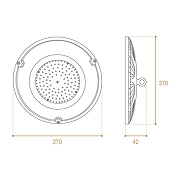 Встраиваемый светильник Wolta UFO UFO-100W/01 цвет Прозрачный, Черный-4