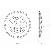 Встраиваемый светильник Wolta UFO UFO-150W/01 цвет Прозрачный, Черный-4