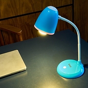 Настольная лампа офисная Uniel TLI-228 UL-00003652 цвет плафона/подвески Синий, цвет арматуры Белый, Синий-7