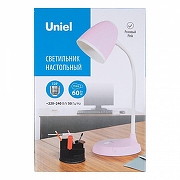 Настольная лампа офисная Uniel TLI-228 UL-00003653 цвет плафона/подвески Розовый, цвет арматуры Белый, Розовый-1