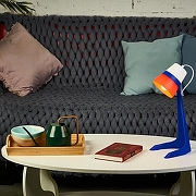 Настольная лампа офисная Uniel ULO-K22 UL-00010040 цвет плафона/подвески Белый, Красный, Синий, цвет арматуры Синий-7