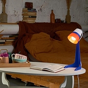 Настольная лампа офисная Uniel ULO-K22 UL-00010040 цвет плафона/подвески Белый, Красный, Синий, цвет арматуры Синий-8