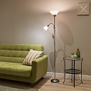 Торшер с подсветкой Uniel UML-T520 UL-00010195 цвет плафона/подвески Белый, цвет арматуры Серебро-14